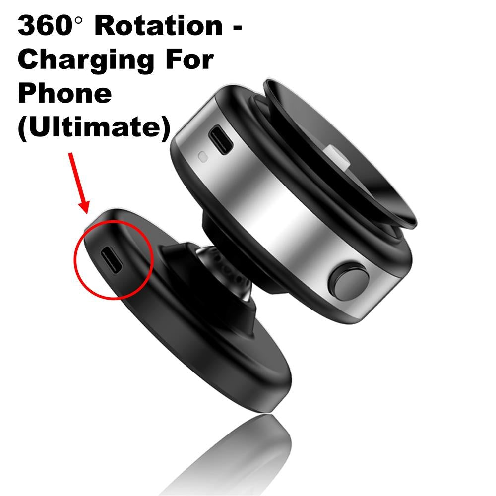 360° Rotation - Portable Phone Holder - Wireless Charging